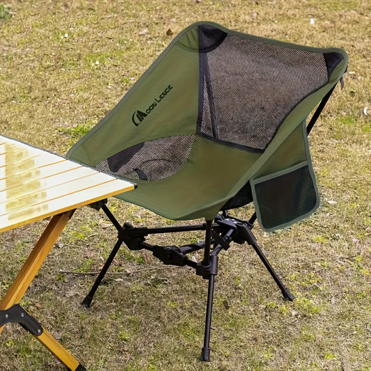 Ultralight 4th Generation Moon Lence Camping Chair - Compact, Foldable Aluminum Frame with Oxford Fabric for Hiking, Mountaineering, Beach