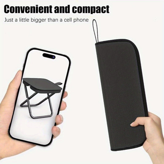 Portable Folding Backpack Chair with Carry Bag - Compact Lightweight Stool for Camping, Fishing, Picnic & Travel - Ergonomic Design, Durable Metal Frame & Breathable Mesh Storage Pocket, Folding Camping Chair, Sturdy Construction